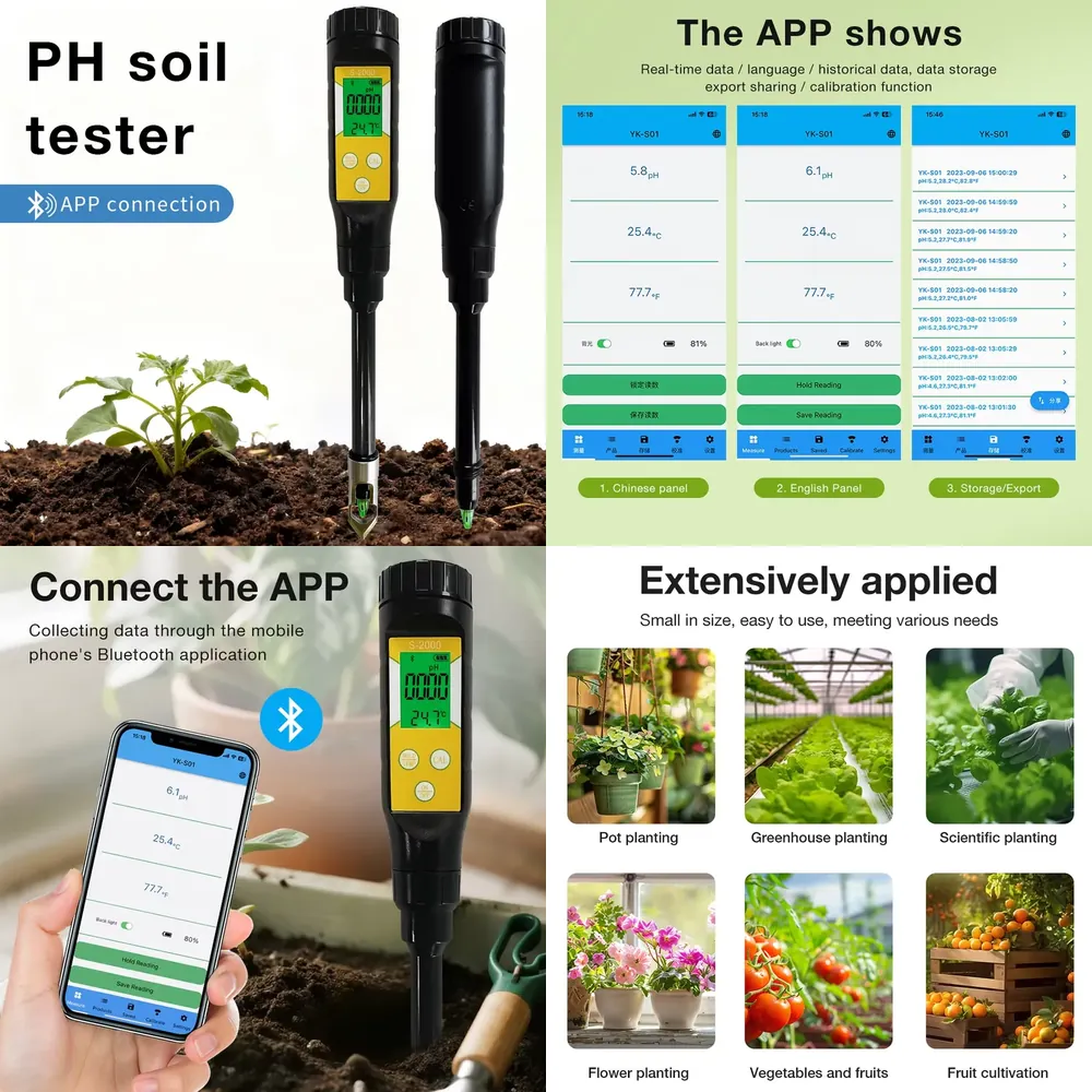 WAP01スマート土壌pHメーター、高精度温度酸性度測定（0 - Plant Pot のレビューと価格