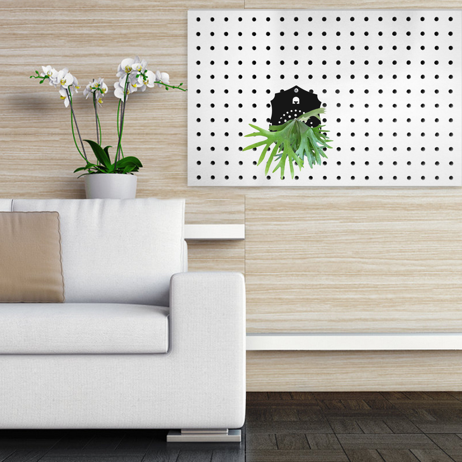 フロスト加工の黒アクリル製、シダ植物用の壁掛けプランター、屋 - Vertical Planter のレビューと価格