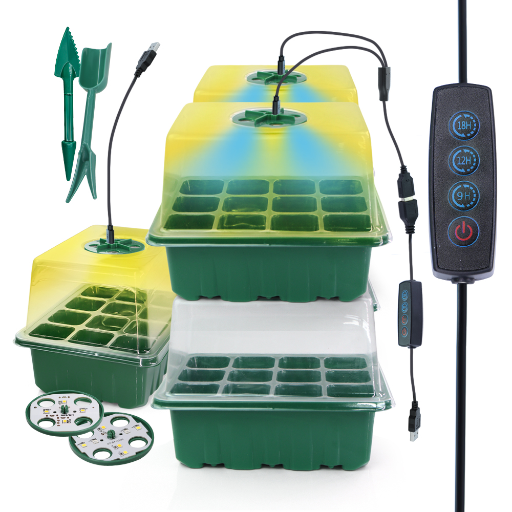 LED 保育園ポットと成長ライト植物種子スタータートレイ家庭 - Seed Starter Tray のレビューと価格