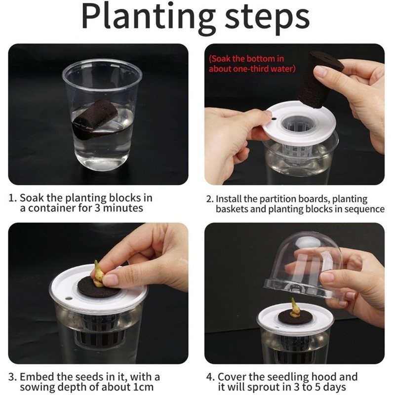 【ABFI！】水耕栽培用育苗カップ、卓上温室、水耕栽培システ - Hydroponic Kit のレビューと価格