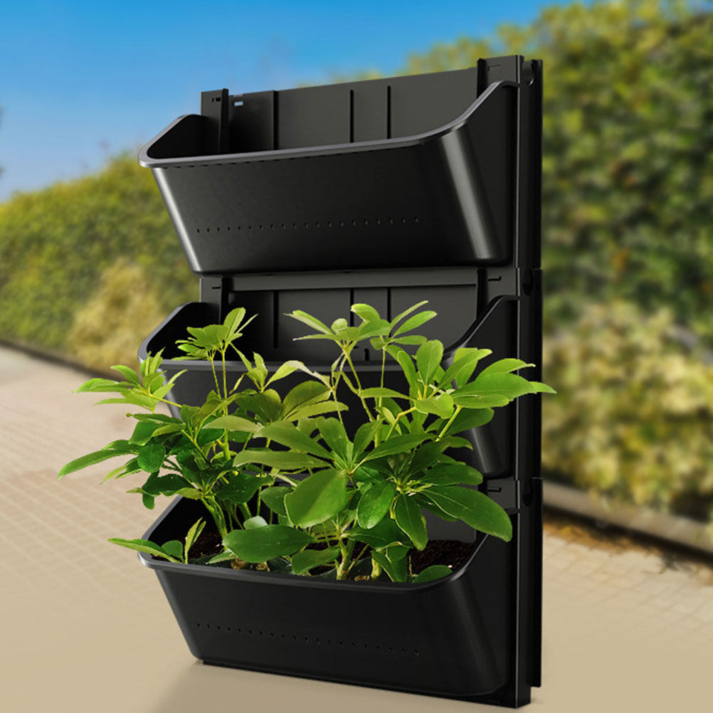2個入り、縦型ガーデンウォールプランター、プラスチック製、吊 - Vertical Planter のレビューと価格